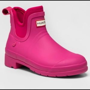 NWT pink hunter rain boots size 8